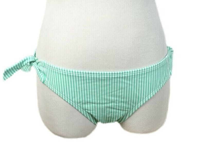 Primary image for New Xhilaration M Medium Swim Bottom Cheeky Swimwear Green Striped