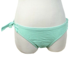 New Xhilaration M Medium Swim Bottom Cheeky Swimwear Green Striped - £8.75 GBP