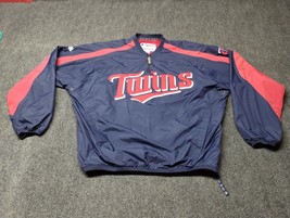 Majestic Minnesota Twins Windbreak Jacket Men Large Blue MLB Pullover Si... - $27.80