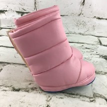 Doll Shoes Pink Snow Boots Soft Warm Winter Fits Standard 18” Dolls  - £7.75 GBP