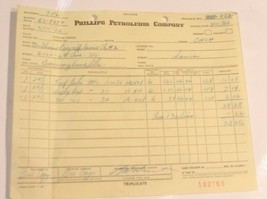 Vintage Phillips Petroleum Company Invoice March 11 1966 Box2 - $7.91