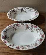 Pair of Minton Ancestral Bone China Oval Vegetable Serving Bowls 10¼&quot; - £39.30 GBP