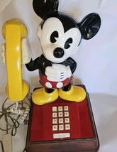 Vintage 1976 Mickey Mouse Phone Push Button Landline Telephone Disney  - £54.67 GBP