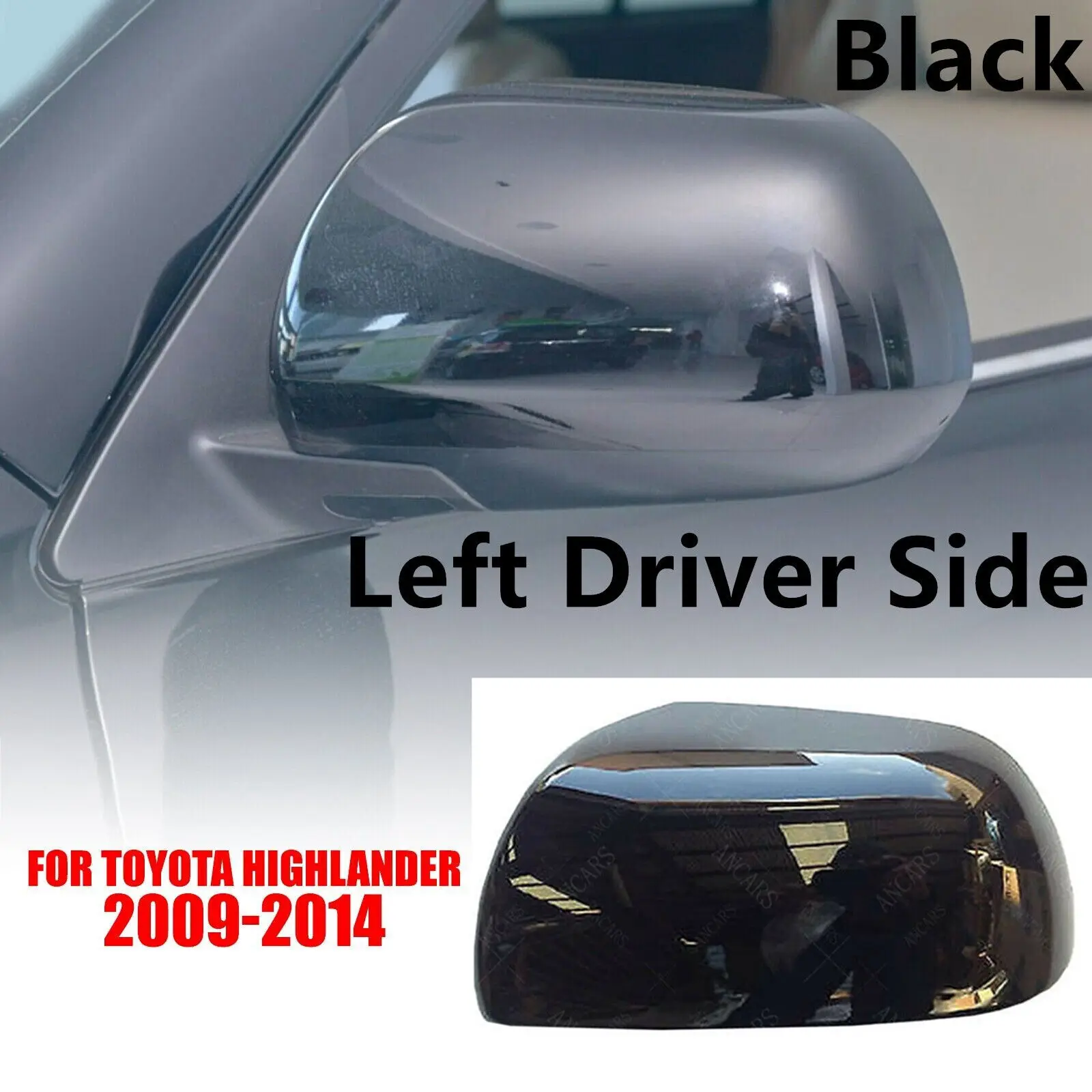 Black Left Driver Side Mirror Cover Cap For  Higher 2008 2009 2010 2011 2012 201 - £75.98 GBP