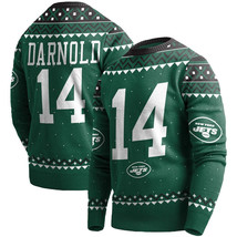 Sam Darnold New York Jets Player Name &amp; Number Pullover Sweater - Green ... - $37.41