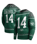 Sam Darnold New York Jets Player Name &amp; Number Pullover Sweater - Green ... - £29.41 GBP