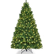 SUGIFT Pre-Lit Artificial Christmas Tree 6ft, Green - £59.42 GBP
