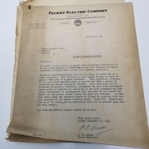 Pacent Electric Company Phonovox Technical Support Letter 1931 Circuit D... - £18.94 GBP
