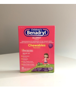 Children&#39;s Benadryl Allergy Relief Chewable Tablets, Grape, 20 Ct, 10/20... - $556.74 MXN