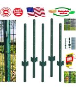 3&#39; Powder Coated Green Metal Garden Stakes - 5 Count for Reliable Fencing - $1,181.46 MXN