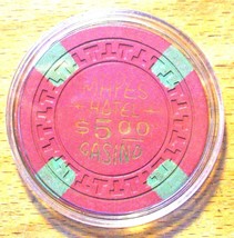 (1) $5. Mapes Casino Chip - 1950s - Reno, Nevada - &quot;T&quot; Mold - Brick Red - $17.95