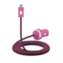 Blue Flame Micro-Usb Voiture Chargeur pour Smartphone &amp; Tablette, Rose - $8.89