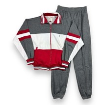 Vtg 80s Pierre Cardin Tracksuit Jacket Pants Set Sweats Colorblock Red G... - $67.82