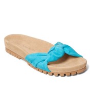Jack Rogers Slides Aqua Knot Phoebe Suede Sandals Size 8M Retail $128 NEW No Box - £49.05 GBP