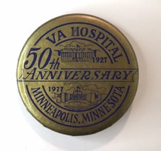 Vtg 1927 - 1977 VA Hospital 50th Anniversary Button Pin Minneapolis Minnesota - £8.96 GBP