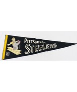 VINTAGE 1960s Pittsburgh Steelers 12x30&quot; Pennant - £101.23 GBP