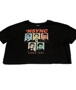 NSYNC Crop-Top Shirt 2XL Black Tour Merch Graphic Tee - £14.50 GBP