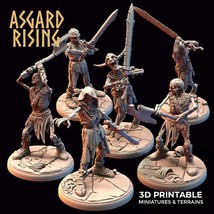 3D Printed Asgard Rising Draugr - Undead Skeleton Warriors Set 28mm - 32mm - $166.98 MXN+