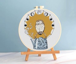 Good Morning Cross stitch owl pattern pdf - Morning coffee embroidery fu... - £12.46 GBP