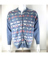 Spring Creek Lambswool Angora Blend White Pearl Button Ugly Christmas Sw... - €99,93 EUR