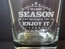 Jack Daniel&#39;s Christmas rocks glass It&#39;s a short Season signature base 8 oz - $8.75