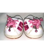 Build A Bear Skechers Sneakers w/Charms Pink Sparkle laces - Retired - $10.86 CAD