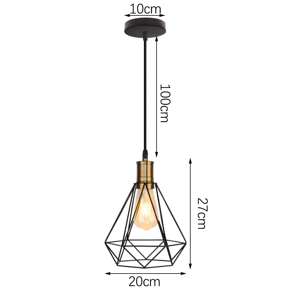  Chandelier Lamp Vintage Industrial Pendant Light  Lampshade for Kitchen room Lu - £139.69 GBP