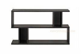 2-Level Wood Bookcase Shelf Display Stand Unit Modern Brown Decor Divider - £135.46 GBP