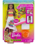 BARBIE DOLL CRAYOLA RAINBOW FRUIT SURPRISE AND FASHION New In Box - $338.70 MXN