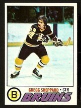 Boston Bruins Gregg Sheppard 1977 Topps Hockey Card # 95 Nr Mt - £0.59 GBP