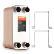VEVOR Heat Exchanger, 5"x 12" 80 Brazed Plate Heat, Copper/316L Stainles... - $186.90