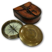Collectible Antique Nautical Decor Astrolabe Brass Compass - $28.71