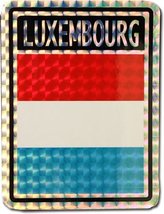 AES Wholesale Lot 12 Country Luxembourg Reflective Decal Bumper Sticker - $18.88