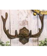 Cast Iron Vintage Western Rustic Stag Deer Crown Antlers Wall Coat Keys ... - $34.28 CAD