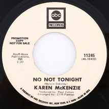 Karen McKenzie – Out Of Tears / No Not Tonight - 1969 PROMO 45 rpm 7&quot; 11245 - £5.82 GBP