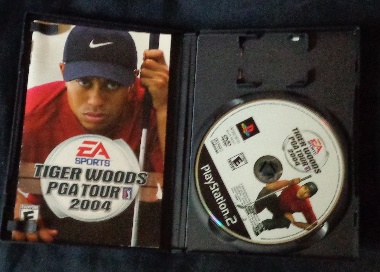 Tiger Woods PGA Tour 2004 for PS2 with case and manual - $6.99