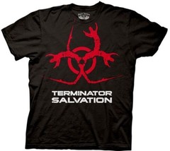 Terminator Salvation Movie Biohazard Logo Black Adult T-Shirt NEW UNWORN - £12.36 GBP+