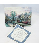 Thomas Kinkade Lamplight Lane Plate 3rd Issue w/certificate - $14.69