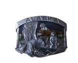 Vintage 1984 Alaska Eagle Gold Miner 3D Color Siskiyou Pewter Belt Buckle - £15.18 GBP