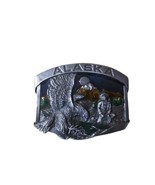Vintage 1984 Alaska Eagle Gold Miner 3D Color Siskiyou Pewter Belt Buckle - $26.06 CAD