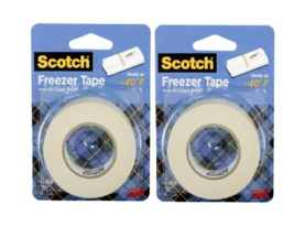 Scotch Freezer Tape Adhesive Tight Seal .75 in W x 1000 in L 3M 178 2 Roll - £10.50 GBP