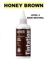 Kiss Tintation Semi-Permanent Hair Color 5 Oz Honey Brown T871 Level:4 Base Neut - £4.45 GBP