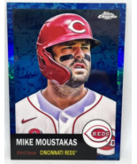2022 TOPPS CHROME PLATINUM MIKE MOUSTAKAS BLUE Refractor - $3.29