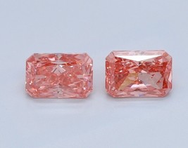0.78 Pink Radiant Pair VS1 IGI Certified Lab Grown CVD Diamond Best for ... - $23,035.63 MXN