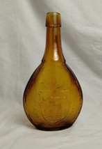 VTG Amber Glass Bottle Union Shield &amp; Eagle USA 70s Bicentennial 9” Wheaton - £711.43 GBP