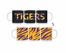 Color Changing! Purple &amp; Yellow Tiger Stripes ThermoH Exray Ceramic Coff... - £10.01 GBP