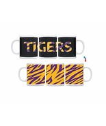 Color Changing! Purple &amp; Yellow Tiger Stripes ThermoH Exray Ceramic Coff... - $17.41 CAD