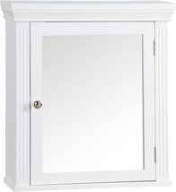 Elegant Home Fashions Detachable Chestnut Medicine Wall Cabinet Bathroom, White - $86.93