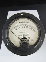 Vintage General Electric GE DC Milliamperes Meter old 0-300 Gauge avw62-1 - £20.58 GBP
