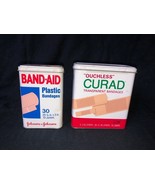 Band-Aid and Curad metal hinged tin box 2 in 2 sizes - $25.54 CAD